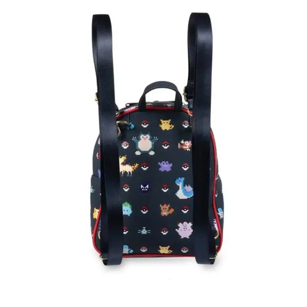 Loungefly Pokemon Mini Backpack Bag Embroidered Poke Ball NWT Pixelated Art 2021